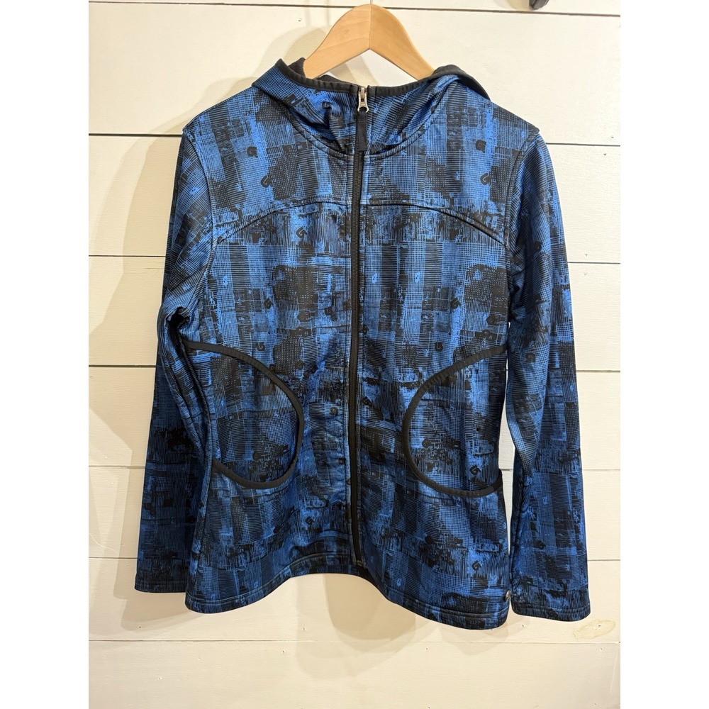 Burton Dry Ride Full‎ Zip Sweatshirt Size Medium Blue Snowboard Hoodie Jacket